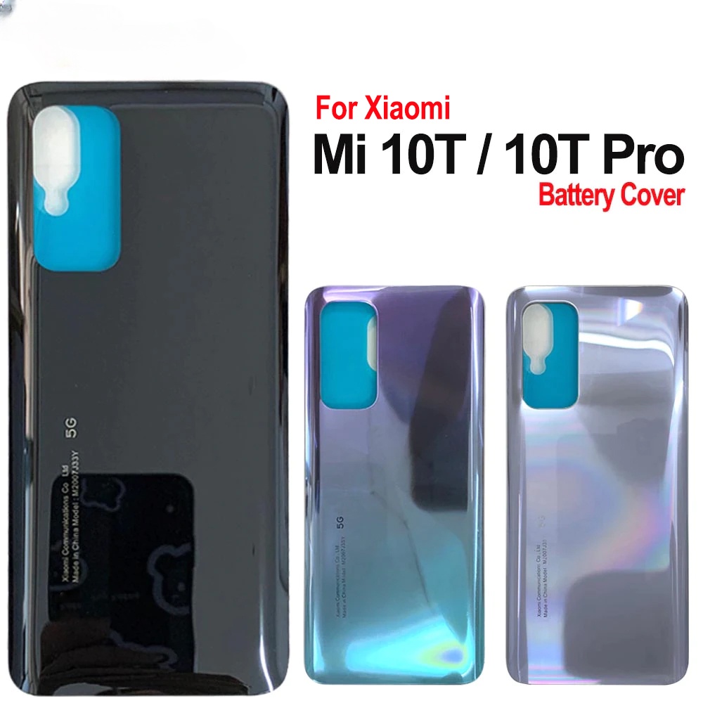 ฝาใหม่ 6.67" สําหรับ Xiaomi Mi 10T Pro 5G ฝาครอบแบตเตอรี่ด้านหลังกระจกประตูสําหรับ Mi 10T ฝาหลังแบตเ