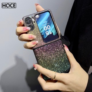 Hoce เคสโทรศัพท์ ไล่โทนสี แวววาว สําหรับ OPPO FindN2 Flip 5G