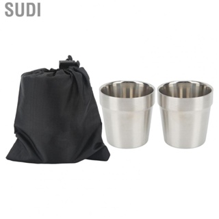 Sudi Double Wall Cups  Stainless Steel Cup Easy Cleaning  for Outdoor