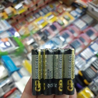 ถ่าน ถ่าน GP AAA(ขนาดเล็ก R03) Supercell 1.5V จำนวน 4 ก้อน ของใหม่ ของแท้บริษัท (ชาร์จไม่ได้)