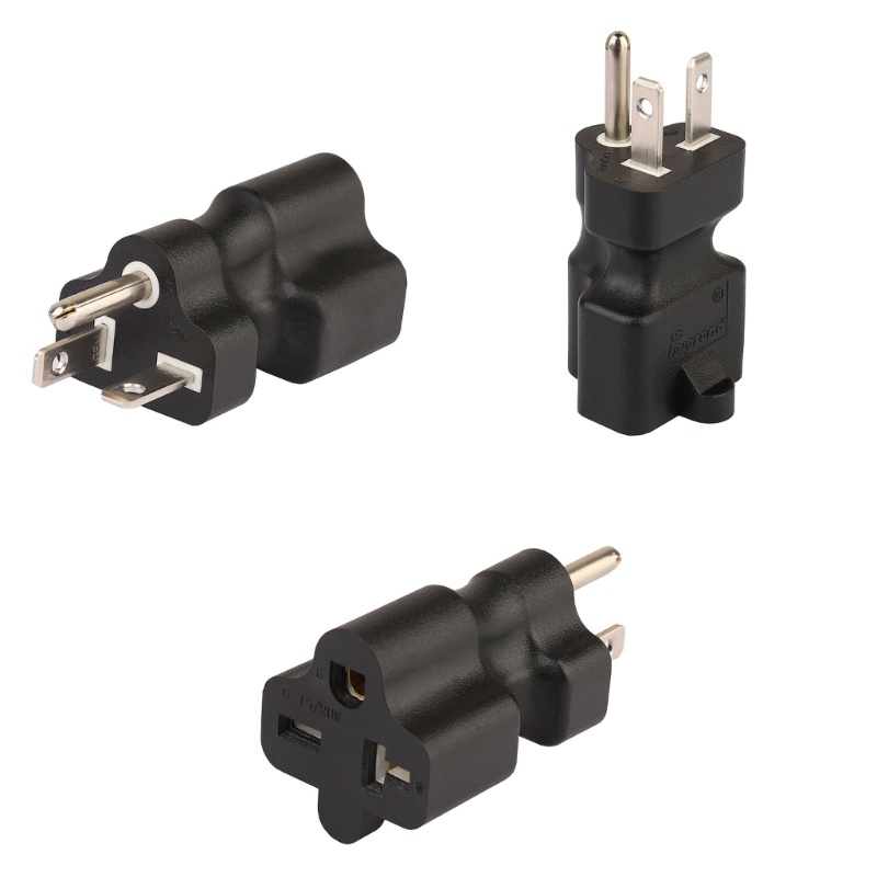 BTM 3Pin Nema 6-20P ตัวแปลงซ็อกเก็ตอะแดปเตอร์สายเคเบิลคอมพิวเตอร์ไปยัง Nema 6-15 20R
