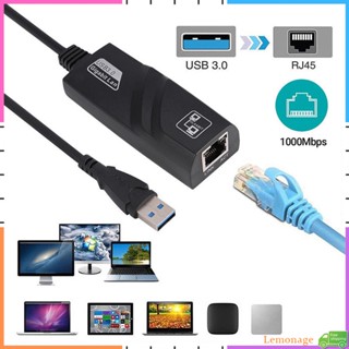 【พร้อมส่ง】อะแดปเตอร์การ์ดเครือข่ายอีเธอร์เน็ต Usb 3.0 เป็น RJ45 Gigabit LAN 10 100 1000 Mbps สําหรับคอมพิวเตอร์ แล็ปท็อป