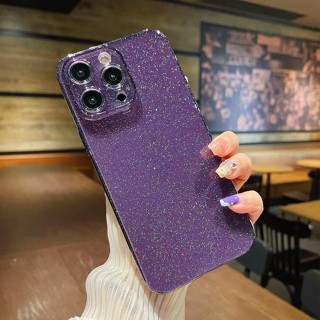 เคสโทรศัพท์มือถือ PC ลายกลิตเตอร์ วิบวับ หรูหรา สําหรับ iPhone 13 14 Pro max 13 Pro 14 Pro