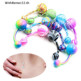 WithBetter 10PCS Surgical Steel Ball Barbell Navel Ring Belly Button Rings Body  .