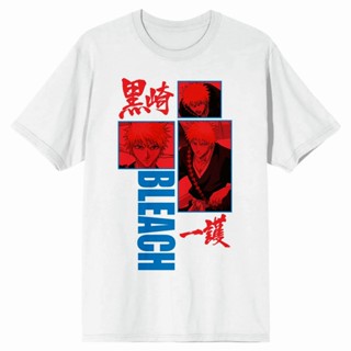 S-5XL เสื้อยืด Bleach - Ichigo Panels เสื้อผ้าคู่รักชายหญิง