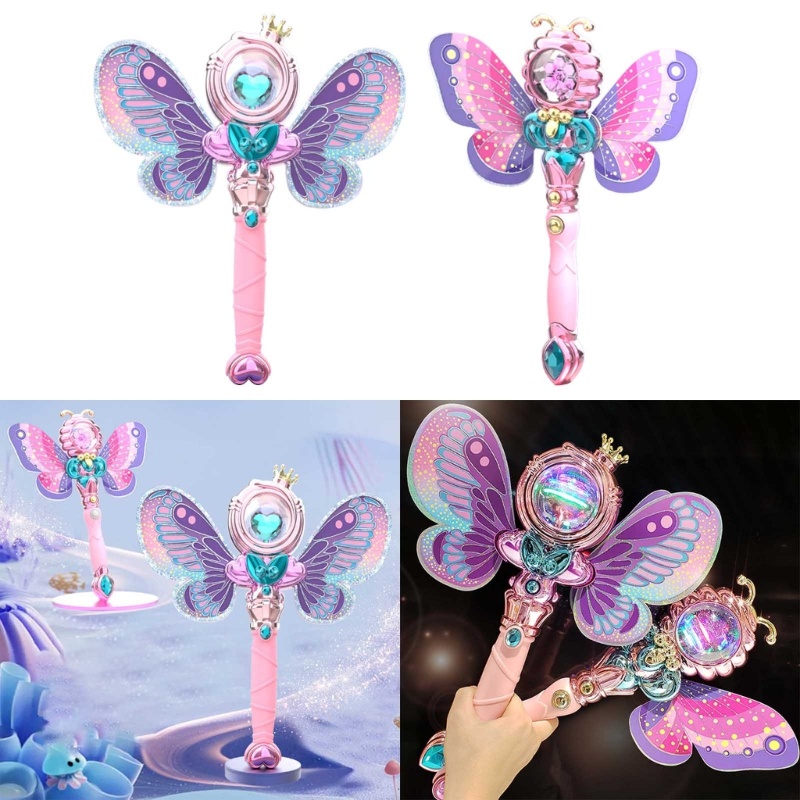 DE Glow Stick Princess LED Wand Light Music Magic Wand LED Magic Light Up Wand