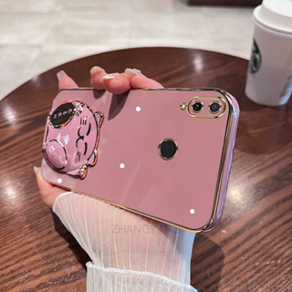 เคสโทรศัพท์มือถือ TPU นิ่ม ขอบตรง ลายแมวน่ารัก 3D สําหรับ Huawei y7 2019 y7 prime 2019 y7 pro 2019 y6 2019 y6s y6 pro 2019