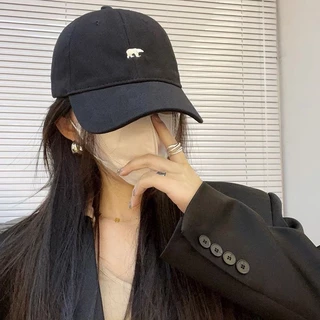 หมวกเบสบอล ปักลายหมีขั้วโลก สไตล์เรโทร สําหรับผู้ชาย และผู้หญิง