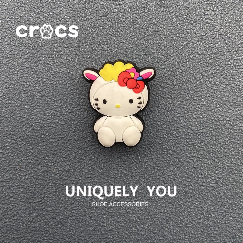 Crocs jibbitz charms การ์ตูนแมวน่ารักตกแต่งหัวเข็มขัดรองเท้าแฟชั่นเครื่องประดับ DIY