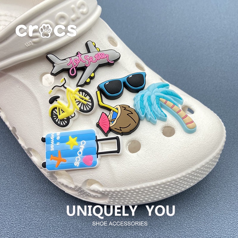 Crocs jibbitz charms ตัวติดรองเท้า crocs แต่งหัวเข็มขัด แฟชั่นฤดูร้อน สําหรับเดินทาง