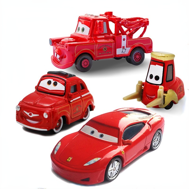 Pixar Cars 2 3 Lightning McQueen Mater Frank Car Toy 1:55 รถเหล็กDiecast