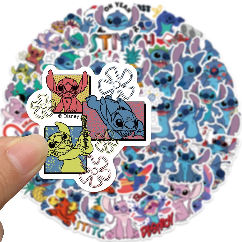 (Authorized) 50 pcs Cute Stitch Cartoon Waterproof PVC Stickers (1) - รูปที่ 3