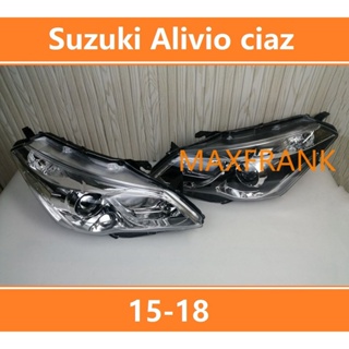 ไฟหน้ารถยนต์ สําหรับ Suzuki Alivio Ciaz 2015-2018 ไฟหน้าสำหรับ ไฟหน้า โคมไฟหน้า ไฟหน้า​โปรเจค​เตอร์​ โคมไฟหรถยนต์ เลนส์กระจก headlamp