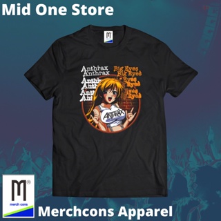 oversize T-shirt Mod197/kaos BAND ANTHRAX ป้ายแท็กอนิเมะ MERCHCONS SIZE Outside/KAOS Music DISTRO S-5XL