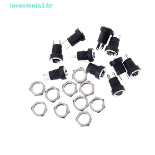 Loveoionia1 ซ็อกเก็ตแจ็คพาวเวอร์ซัพพลาย DC-022B ตัวเมีย 5.5*2.1 มม. 10 ชิ้น