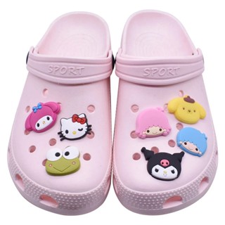 การ์ตูนหมี Hello Kitty Jibbitz สําหรับ Crocs Kuromi Monkey Jibbits Charm Pikachu Shoe Charms Doraemon Anime Jibits Crocks ผู้ชาย รองเท้าอุปกรณ์เสริมตกแต่ง