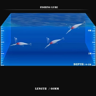 เหยื่อปลอม เหยื่อตกปลา แบบแข็ง ยาว 6 กรัม 9 ซม. Minnow Lure