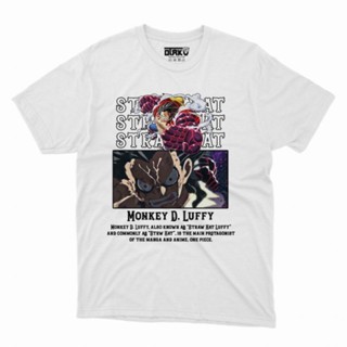 เสื้อยืดพิมพ์ลายแฟชั่นเสื้อยืด พิมพ์ลายอนิเมะ One Piece MONKEY D LUFFY