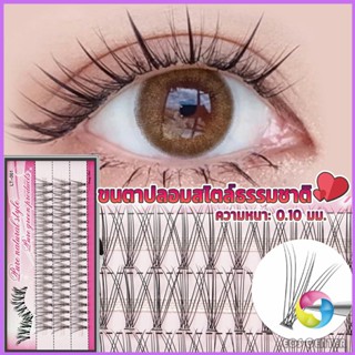 Eos Center ขนตาปลอมแบบธรรมชาติ /8/10/11/12/14 มม. ต่อขนตาแต่ละช่อ False Eyelashes