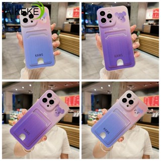 เคสโทรศัพท์มือถือ แบบนิ่ม ลายหมี Kaws พร้อมช่องใส่บัตร สําหรับ Huawei Y9S Y8S 2020 Y9 Y7 Y6 Pro Prime Y5 Lite 2018 2019