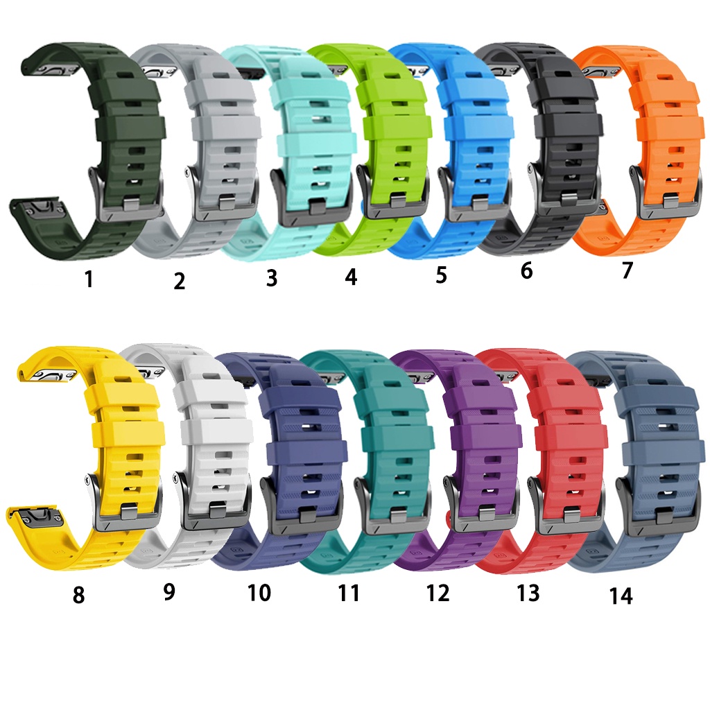ซิลิโคน Quick Release Easy Fit Band สําหรับ Garmin Fenix 7 7X 6 6X pro 5 5X Plus MK1 MK2 สัญชาตญาณ 2 2x