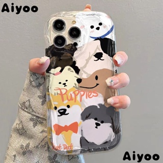 ✅เคสโทรศัพท์มือถือแบบนิ่ม ใส กันกระแทก ลายลูกสุนัขน่ารัก สําหรับ Iphone 14 13promax 12 11 7 8p xs xr แผ่น Dvdpo