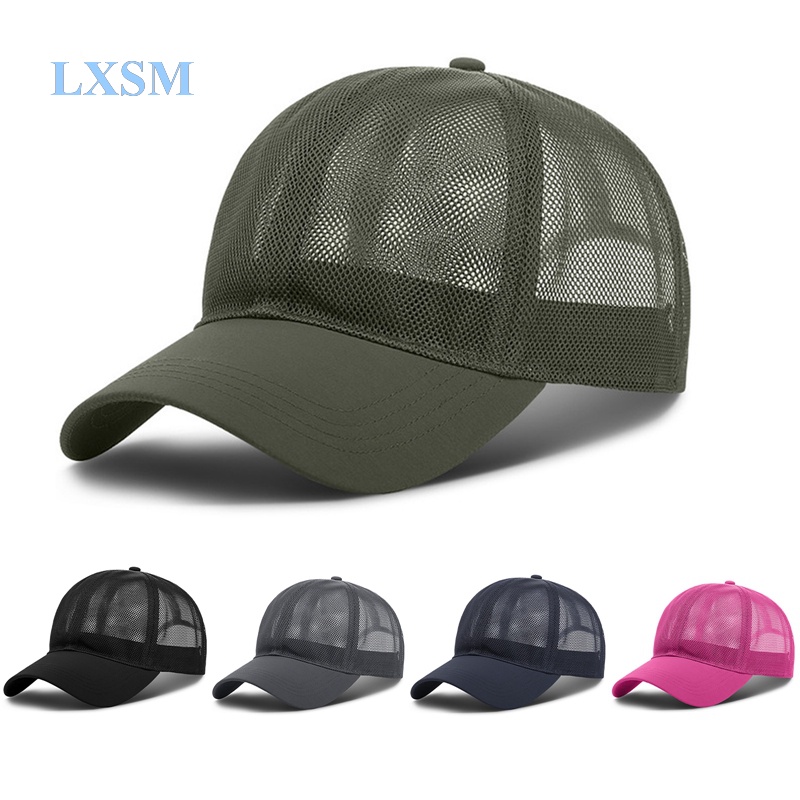Lxsm หมวกเบสบอล ตาข่าย แบบแห้งเร็ว ระบายความร้อน กันแดด สําหรับทุกเพศ ทุกวัย