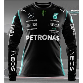 Mercedes-AMG Team custom T-shirt Russell Lewis Hamilton racing suit round neck quick-drying suit