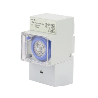 ไทมเมอร์สวิตซ์ รุ่น SUL 181h Mechanical Timer Switch มีแบตเตอรีสำรองในตัว เวลาไม่เปลี่ยนแม้ไฟฟ้าดับ ติดตั้งบนรางได้ ม...