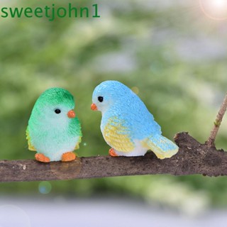 Sweetjohn โมเดลสัตว์น่ารักขนาดเล็ก Diy สําหรับตกแต่งสวน 4 ชิ้น