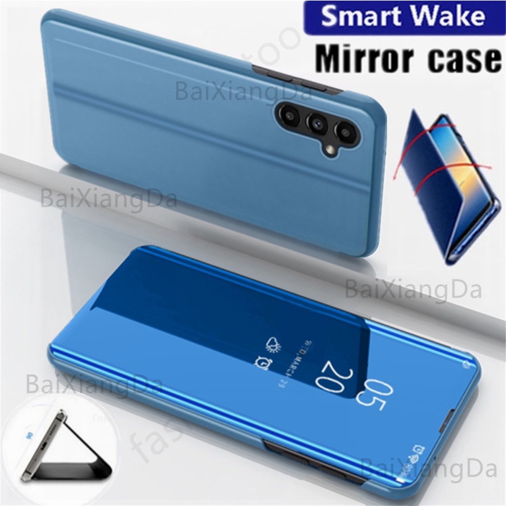 เคสโทรศัพท์มือถือหนัง ฝาพับกระจก กันกระแทก สําหรับ Samsung Galaxy A05 s A05s A 05s A15 A25 A35 A55 A 15 A 25 A 35 A 55 SamsungA05s SamsungA15 5G 2023