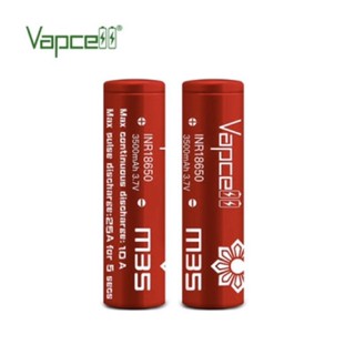 Vapcell ได้ถ่าน2ก้อน INR18650 3500mAh 3.7V M35 RED แถมฟรีกระเป๋าใส่ถ่าน ถ่าน