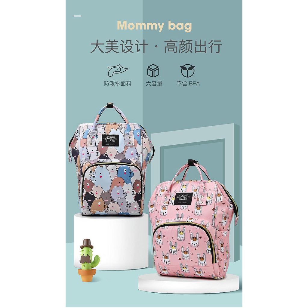 กระเป๋าเป้สะพายหลัง อเนกประสงค์ ขนาดใหญ่ จุของได้เยอะ สําหรับใส่ผ้าอ้อมเด็กทารก เหมาะกับการเดินทาง - รูปที่ 4