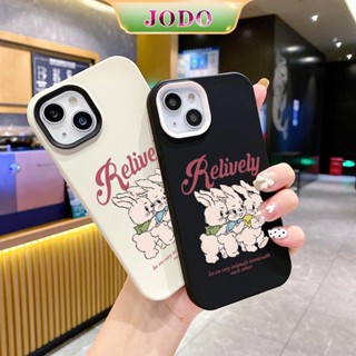 เคสโทรศัพท์ซิลิโคน TPU แบบนิ่ม ลายกระต่าย และภาษาอังกฤษ กันกระแทก สําหรับ iPhone 14 13 12 11 Promax 6 6S 7 8 Plus X XR XSMax SE