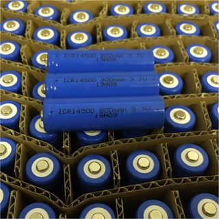 ถ่านไฟฉาย ถ่านชาร์จ AA 14500 ICR  3.7V 800mAh หัวตุ่ม AA ต่อก้อน ถ่านชาร์จ