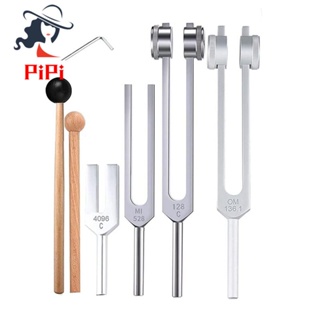 4Pcs Tuning Fork Set(128Hz, OM 136.1Hz, MI 528Hz, 4096Hz),for Healing Chakra,Sound Therapy,Reliever Stress