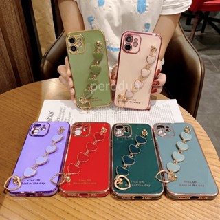 เคสโทรศัพท์มือถือแบบนิ่ม พร้อมสายคล้องโลหะ จี้หัวใจ หรูหรา สําหรับ OPPO A94 A54 A31 A8 A53 A32 A33 A74 A92 A52 A72 A9 A5 2020