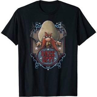 เสื้อยืดแขนสั้น ผ้าฝ้าย 100% พิมพ์ลาย Looney Tunes Back Off พรีเมี่ยม แบบหนา ระบายอากาศ นําเข้า สําหรับผู้ใหญ่ ผู้ชาย แล