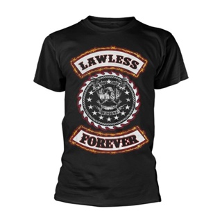 [S-5XL] เสื้อคนอ้วน - เสื้อยืดผู้ชายเทรนด์สุดฮอตWASPLawlessForever-W.A.S.P.302752