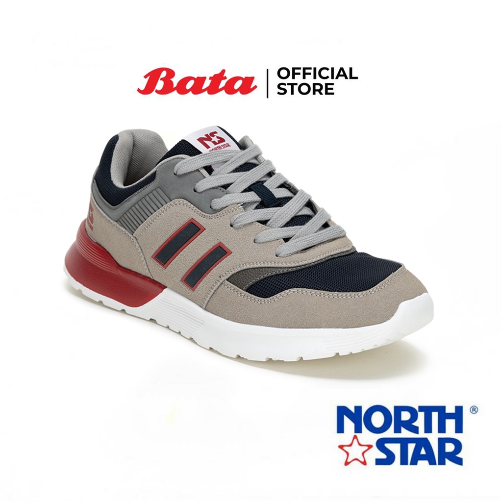 Bata บาจา North star รองเท้าผ้าใบ (สนีคเคอร์) แบบผูกเชือก สำหรับผู้ชาย รุ่น AMATO สีเทา รหัส 8292601