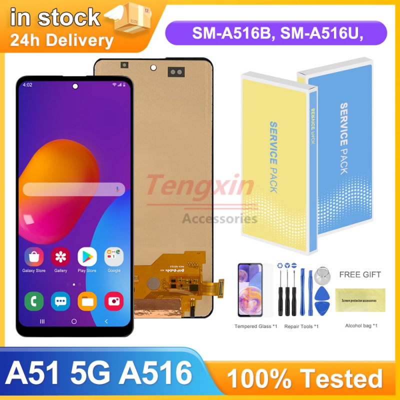 ทดสอบ 100% A51 5G จอแสดงผลกรอบ,สําหรับ Samsung Galaxy A51 5G A516 A516F จอแสดงผล Lcd Touch Screen Digitizer Assembly