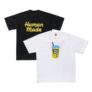 เสื้อยืด พิมพ์ลาย HUMAN MADE #เสื้อยืดลําลอง แขนสั้น พิมพ์ลาย BUBBLE TEA PRINT 1902 สําหรับผู้ชาย และผู้หญิง