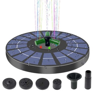 Mini Solar Fountain Pump +LED Lights Water Fountain Solar Powered Floating Pump For Outdoor Pond Bird Bath