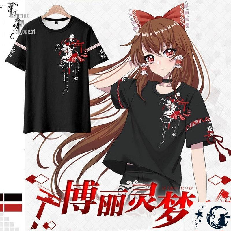 ใหม่! Touhou เสื้อยืดคอกลม แขนสั้น พิมพ์ลายการ์ตูนอนิเมะ 3D สไตล์ญี่ปุ่น สตรีท พลัสไซซ์ แฟชั่นฤดูร้อน