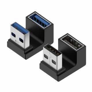 Btf USB 3 0 ชายหญิง 90 องศามุมขวาอะแดปเตอร ์ USB Upward Downward Connector 10Gbps สําหรับแล ็ ปท ็ อปพีซี