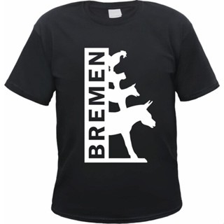 เสื้อยืดแขนสั้นเสื้อยืด ผ้าฝ้ายแท้ 100% พิมพ์ลาย The Bremen Town Musicians สีดํา ขาว สําหรับผู้ชาย และผู้หญิงS-5XL