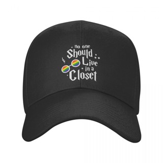 Bkzz 【พร้อมส่ง】หมวกเบสบอล No One Should Live In A Closet Lgbt Dad ปรับได้ แฟชั่นฤดูร้อน สําหรับกลางแจ้ง