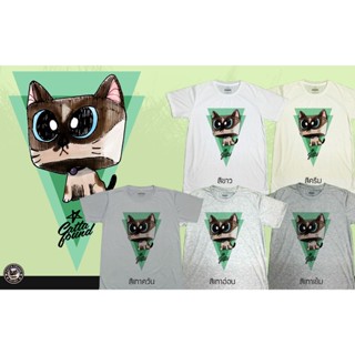 เสื้อยืดพิมพ์ลายเสื้อยืดลายแมว (CAT) ชาย-หญิง CATBOX