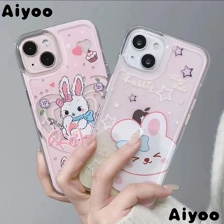 ✅เคสโทรศัพท์มือถือ ลายกราฟฟิตี้กระต่ายน่ารัก แนวสตรีท สร้างสรรค์ สําหรับ iPhone Apple 13Pro 14Pro 4s 5S 7P