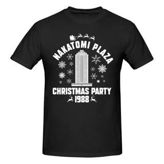 เสื้อยืดแขนสั้น คอกลม ผ้าฝ้าย พิมพ์ลาย Nakatomi Plaza 1988 สําหรับผู้ชาย